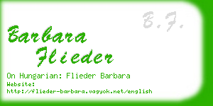barbara flieder business card
